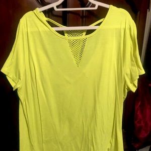 Neon Semi Mesh Exercise Shirt